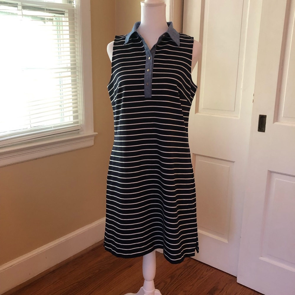 1901 Striped Dress with Collar
